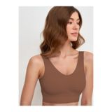 Mistirik Panax Model Toparlayıcı Sıkılaştırıcı Kalın Askılı Pedli Büstiyer Renk, S, MİS-TRKLNASKPNX, KAHVE