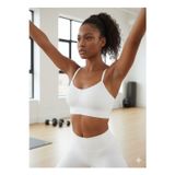 MİSTİRİK Pisun Model Ince Askılı Pedli Spor Büstiyer Beyaz Renk