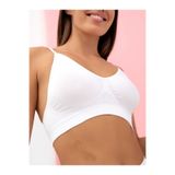 Mistirik Pisun Model İp Askılı Örme Kumaş Büstiyer Korse Spor Sütyen, XL, PİSUN, BEYAZ, Kadın