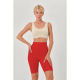 Mistirik Porfy Model Alt Bacak Etkili İplik Detaylı Extra Sıkı Kırmızı Spor Tayt, XL, Mistirik-YN-ÇLŞ01, KIRMIZI, Kadın
