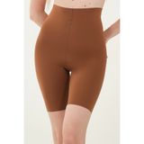 MİSTİRİK Porfy Model Dikişsiz Esnek Şort Spor Korse Kahve Renk 091
