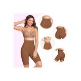 MİSTİRİK Porfy Model Dikişsiz Toparlayıcı Ve Sıkılaştırıcı Lazer Kesim Kısa Tayt Şort Kahve Renk