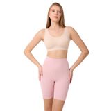 Mistirik Porfy Model Kaydırmaz Silikon Şeritli Biker Tayt Açık Pembe, XL, MistirikTek04, AÇIK PEMBE, Kadın