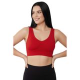 Mistirik Rosella Model Göğüs Küçültücü Kalın Askılı Pedsiz Sütyen, S, MİSTİRİK-SÜTYEN, Kırmızı, Kadın