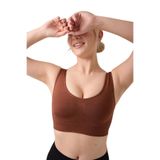 Mistirik Rosella Model Sarkma Engelleyen Toparlayıcı Kalın Askılı Pedsiz Sütyen Beden, M, MİSTİRİK-MT-1, KAHVE, Kadın
