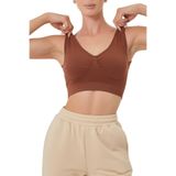 Mistirik, Rosella Model Sıkılaştırıcı Kalın Askılı Pedsiz Büstiyer Kahve Renk06, XL