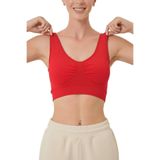 Mistirik, Rosella Model Sıkılaştırıcı Kalın Askılı Pedsiz Büstiyer Kırmızı Renk06, 2XL