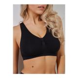 MİSTİRİK Rosella Model Spor Korse Büstiyer Sarkma Önleyici Sıkı Büstiyer Pedsiz Korse Sütyen Siyah Renk