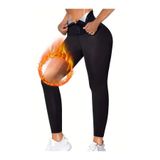 MİSTİRİK Sauna-Tayt Model Sıkılaştırıcı Etkili Yüksek Bel Agraflı Termal Toparlayıcı ve Sport Tayt