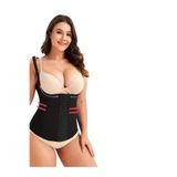 Mistirik, Trigoso Model 4 Kademeli 7 Balenli Sarkma Önleyici Sıkılaşma Sağlayan Askılı Latex Korse Siyah Renk