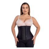 Mistirik, Tvigoso Model Askısız Latex Model 7 Balenli 4 Kademeli Korseli Kumaş Latex Spor Korse Siyah Renk, 46