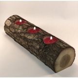 Misto Shop Kütük Mumluk - Eskitme Ahşap