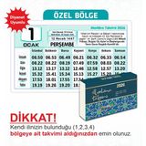 Misvak Neşriyat Mevlana Yapraklı Blok Duvar Takvimi Özel Bölge