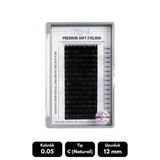 Misyul 0.05C Natural Kıvrım 12 Mm Soft Eyelash Takma Kirpik 16'Lı