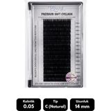 Misyul 0.05C Natural Kıvrım 14 mm Soft Eyelash Doğal Ipek Kirpik 16'lı - Siyah