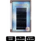 Misyul 0.05D Dramatik Kıvrım Mix Soft Eyelash Doğal Ipek Kirpik 8-15 mm 16'lı - Siyah