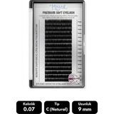 Misyul 0.07C Natural Kıvrım 9 mm Soft Eyelash Doğal Ipek Kirpik 16'lı - Siyah
