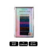 Misyul 0.07C Natural Kıvrım Renkli Mix Soft Eyelash Takma Kirpik 8-15 Mm 16'Lı