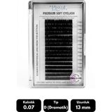 Misyul 0.07D Dramatik Kıvrım 13 mm Soft Eyelash Doğal Ipek Kirpik 16'lı - Siyah