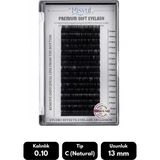 Misyul 0.10C Natural Kıvrım 13 mm Soft Eyelash Doğal Ipek Kirpik 16'lı - Siyah