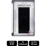 Misyul 0.10C Natural Kıvrım 14 mm Soft Eyelash Doğal Ipek Kirpik 16'lı - Siyah