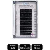 Misyul 0.10D Dramatik Kıvrım 10 mm Soft Eyelash Doğal Ipek Kirpik 16'lı - Siyah