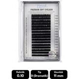 Misyul 0.10D Dramatik Kıvrım 11 mm Soft Eyelash Doğal Ipek Kirpik 16'lı - Siyah