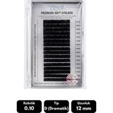 Misyul 0.10D Dramatik Kıvrım 12 mm Soft Eyelash Doğal Ipek Kirpik 16'lı - Siyah