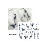 Misyul 5D Tırnak Sticker Yapışkanı Mavi Çiçekli Mıs-3512