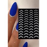 Misyul 5D Tırnak Sticker Yapışkanı Parıltılı Gümüş 48 Parça Mıs-3829