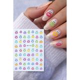 Misyul 5d Tırnak Sticker Yapışkanı Renkli & Karışık Surat Ifadeli MIS-3828 - Çok Renkli