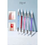 Misyul Hamur Jel Şekil Verme Fırçası Nail Art Fırça Silikon Tırnak Fırçası 5'li Set