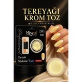 Misyul Tereyağı Krom Tozu Butter Chrome Effect Islak Görünümlü Altın Yansımalı Nail Art Tırnak Süsleme
