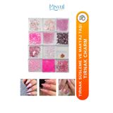 Misyul Tırnak Charm Tırnak Süsleme Ve Makyaj Taşı, Nail Art Nail Charm Seti 12 Adet