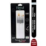 Misyul Tırnak Desen Fırçası 5'Li Beyaz Renk Mıs-2398
