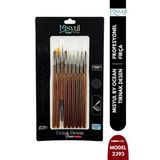 Misyul Tırnak Desen Fırçası 9'Lu Kahverengi Mıs-2393