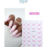 Misyul Tırnak Sticker Protez Tırnak Kalıcı Oje Süsleme 5d Sticker - Pembe