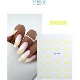 Misyul Tırnak Sticker Protez Tırnak Kalıcı Oje Süsleme 5d Sticker - Sarı