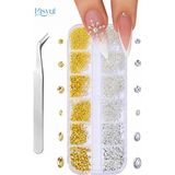 Misyul Tırnak Süsleme Gold & Swarovski Taş Seti, Nail Art Tırnak Süslemesi