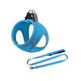 Mita Air Mesh 2'li Bundle Set Kedi Köpek Göğüs Tasması + Köpek Gezdirme Tasması/kayışı - Turkuaz - 2XS