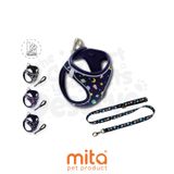 Mita Air Mesh 2Li Bundle Set Kedi Kopek Gogus Tasmasi + Kopek Gezdirme Tasmasi/Kayisi