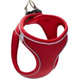 Mita Air Mesh Kedi Köpek Göğüs Tasması Çift Reflektörlü, Terletmeyen Kırmızı / Red