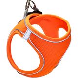 Mita Air Mesh Kedi Köpek Göğüs Tasması Çift Reflektörlü, Terletmeyen Neon Turuncu / Neon Orange - 3XS - Neon-Turuncu