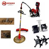 Mitashi Pro 52cc Benzinli Sırt Tırpan Full Aparat Seti – Profesyonel Çapa ve Çim Biçme Makinesi