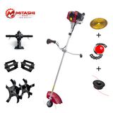 Mitashi Pro MTS52 Euro5 Benzinli Motorlu Yan Tırpan 52CC-2HP Toprak Çapalama + Çim Biçme Makinesi