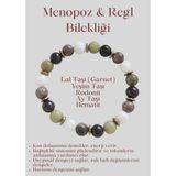 Mith Sb Takı Doğal Taş Esnek Menopoz & Regl Bilekliği (Lal-Yeşim-Rodonit-Ay-Hematit) - 18-19 cm