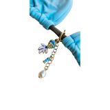 MITH SB TAKI Paslanmaz Çelik Balık Charm, Kadın, Mavi-Beyaz, Çıkarılabilir Çok Amaçlı Bikini ve Çanta Aksesuarı, 6 cm