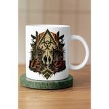 Mithor Shop Joel ve Ellie Karantina Kapısı Tasarımlı The Last Of Us Fan Art Kupa - Beyaz