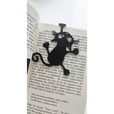 Mithra 3D Baskı Sevimli Tırmanan Kedi Kitap Ayracı-Siyah 6 Adet