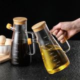 Mithra Life 2 Adet Bambu Kapaklı Borosilikat Yağdanlık 900 ml MIT1071 - Standart